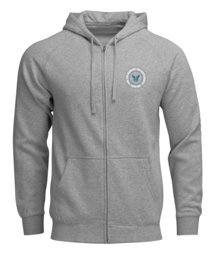 THOR Badge Zip Hoody Mikina - heather gray