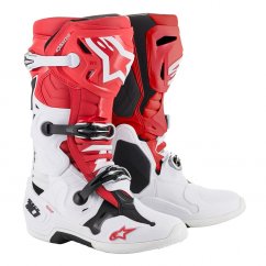 ALPINESTARS TECH 10 MX19 boty - červená/bílá/černá