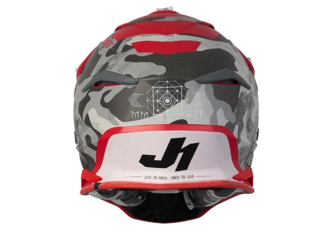 JUST1 J-39 Kinetic helma - black/grey/camo matt