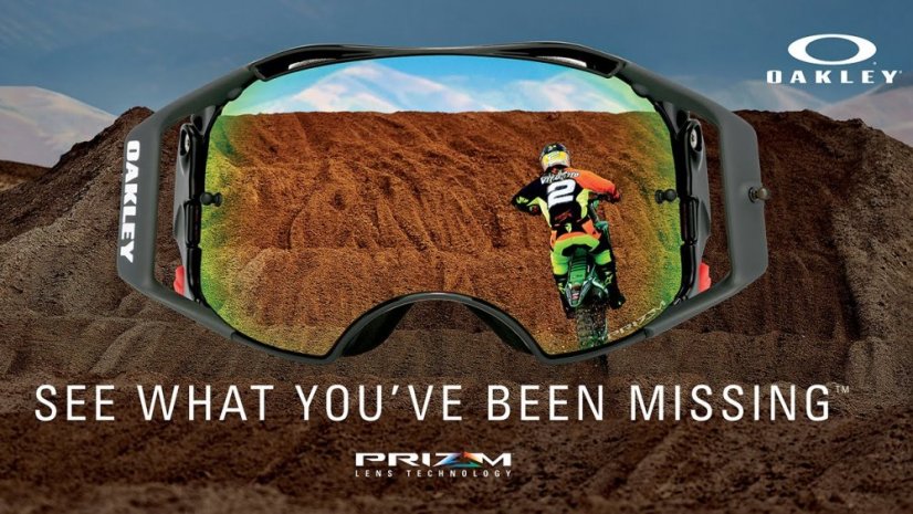 OAKLEY AIRBRAKE MX Brýle - moto blue/clear