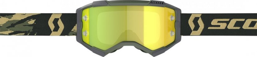 SCOTT FURY Camo/Kaki 2021 brýle - Yellow Chrome Lens