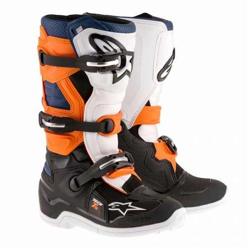 ALPINESTARS Tech 7S Youth Boot - black/orange/white/blue - Velikost: 5