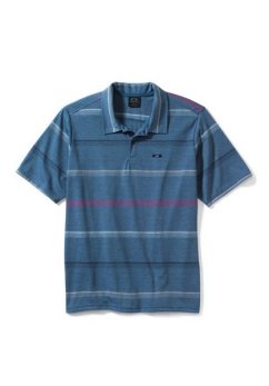 OAKLEY STRIPED UNION POLO - orion blue