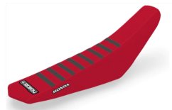 ENJOY Ribbed potah sedla HONDA - Red/Black Ribs