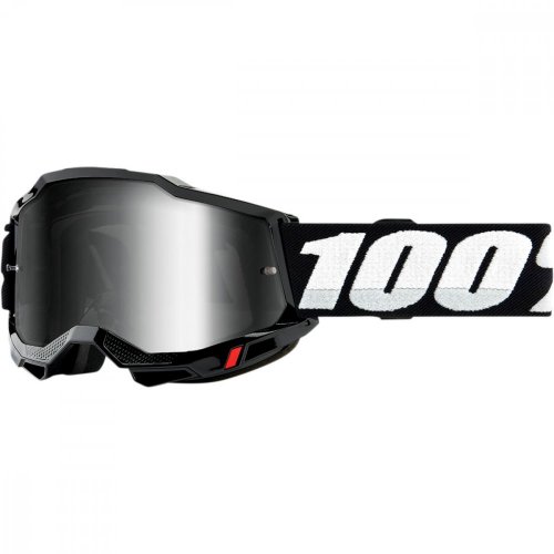 100% Accuri2 Black brýle - silver mirror lens