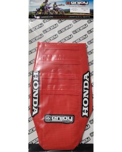 ENJOY Ribbed potah sedla HONDA - Red/Red Ribs