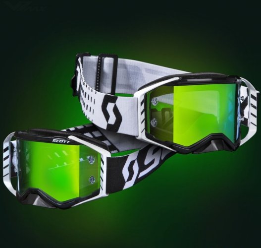 SCOTT PROSPECT Black/White 2021 brýle - Green Chrome Lens