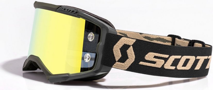 SCOTT FURY Camo/Kaki 2021 brýle - Yellow Chrome Lens