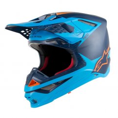 ALPINESTARS Supertech M10 Meta Helmet - black/aqua/orange fluo