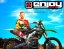ENJOY Ribbed potah sedla HONDA - Red/White Ribs