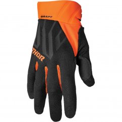 THOR Draft rukavice 22 - black/orange