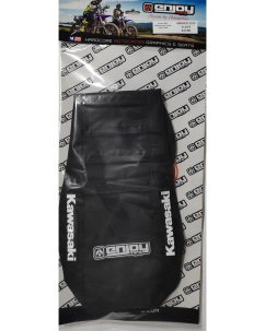 ENJOY Ribbed potah sedla KAWASAKI - Black/Black Ribs