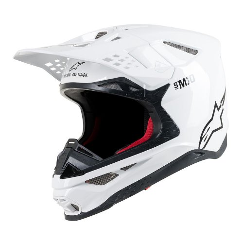 ALPINESTARS Supertech M10 Solid Helmet - white glossy - Velikost: XXL (63-64cm)