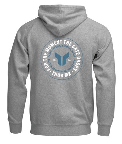 THOR Badge Zip Hoody Mikina - heather gray
