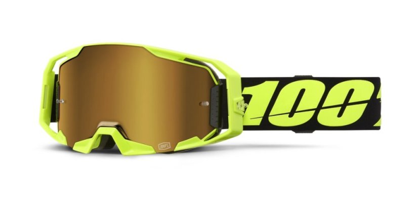 100% Armatic brýle - neon yellow/gold mirror