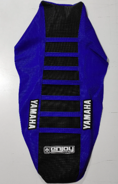 ENJOY Ribbed potah sedla - YAMAHA - Blue/Black/Blue Ribs