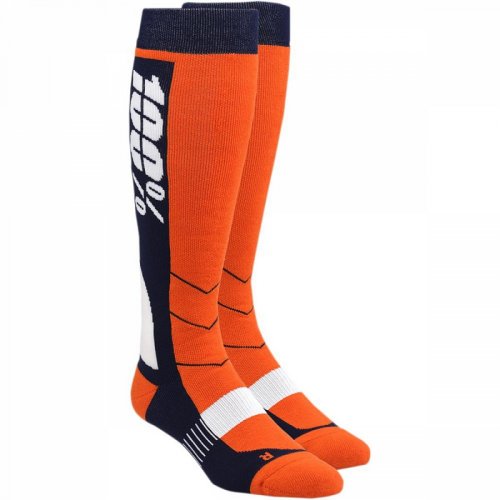 100% Hi-Side Moto Socks - orange - Velikost: S/M