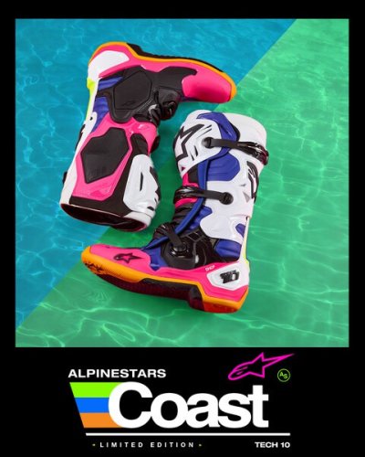 ALPINESTARS TECH 10 Coast LE boty 2024 - white/navy/pink