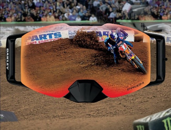 OAKLEY AIRBRAKE MX Brýle - moto blue/clear