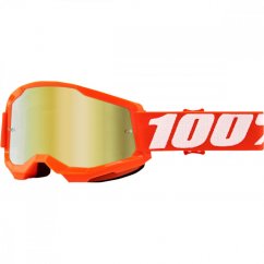 100% Strata2 Orange brýle - mirror gold lens