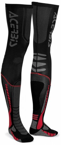 ACERBIS X-Leg Pro Sock - black/red - Velikost: S/M