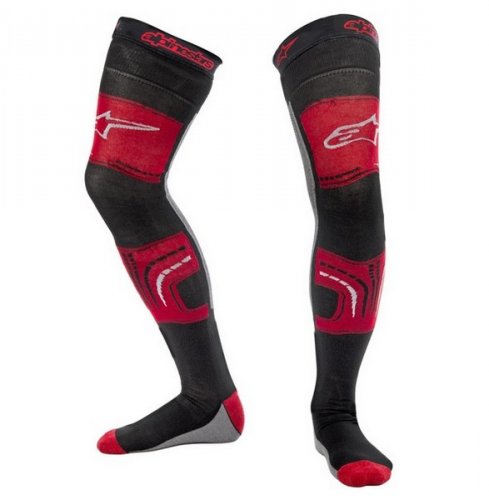 ALPINESTARS Knee Brace Socks - red/black/grey - Velikost: S/M
