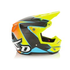 6D ATR-3 - Wave helma - cyan neon orange/yellow gloss