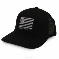 PRO CIRCUIT Flag Snapback kšiltovka - black